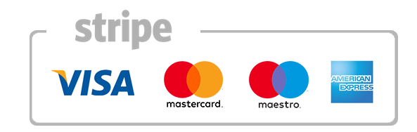 Stripe - credit card logos accepted.